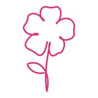 lines art beautiful flower plant hibiscus logo design vector icon symbol illustration