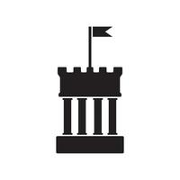 pillar with flag law logo design, vector graphic symbol icon illustration creative idea