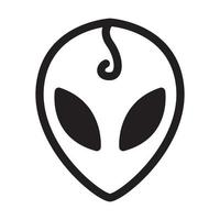 aliens head lines baby logo symbol vector icon illustration graphic design