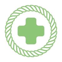 cross health medical with ropes logo symbol vector icon illustration graphic design