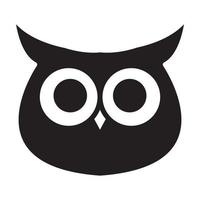 cute owl head black logo symbol vector icon illustration graphic design