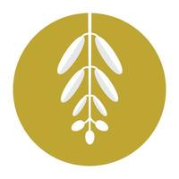 gold circle olive oil leaf  logo design vector icon symbol illustration