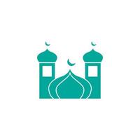 flat colored mosque simple ramadan logo design, vector graphic symbol icon illustration creative idea