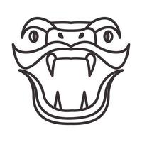lines head snake cobra vintage logo symbol vector icon illustration graphic design
