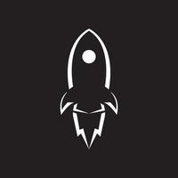 white shape rocket launch logo design, vector graphic symbol icon illustration creative idea