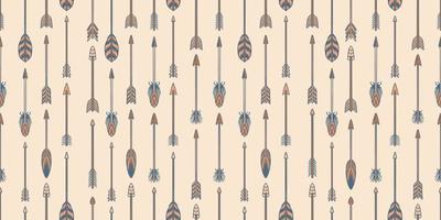 Set of tribal style hand drawn upward directional bird feather. vector