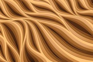 3D Abstract  background dynamic wavy with paper cut shapes vector