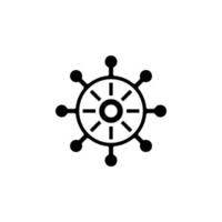 Rudder, Nautical, Ship, Boat Solid Icon Vector Illustration Logo Template. Suitable For Many Purposes.