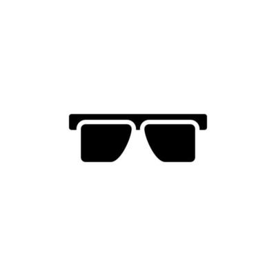 Glasses, Sunglasses, Eyeglasses, Spectacles Solid Icon Vector Illustration Logo Template. Suitable For Many Purposes.