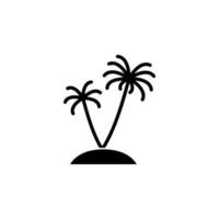 isla, playa, viaje, verano, mar icono sólido vector ilustración logotipo plantilla. adecuado para muchos propósitos.