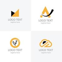 diseño de logotipo de empresa naranja vector