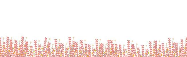 Banner on a white background with wild flowers for your design vector