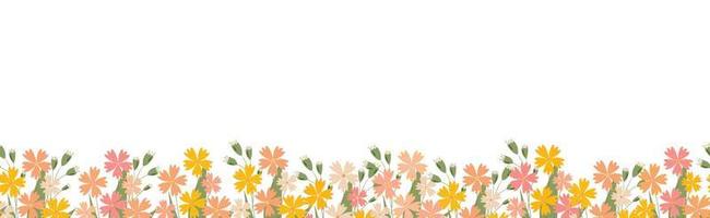 Flowers in vases banner vector