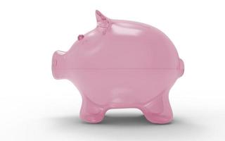 alcancía rosa para ahorrar dinero economía finanzas y concepto de ahorro ilustración 3d foto