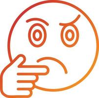 Thinking Icon Style vector