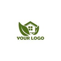 vector graphic green house logo, tree logo, home farm logo template, simple design. can be used as a symbol, brand identity, company logo, icon, or other.