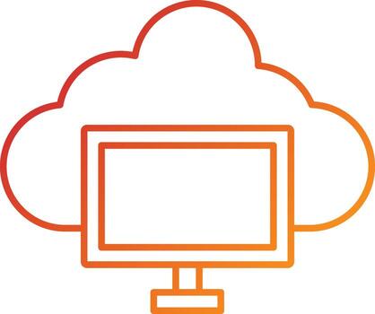 Cloud Computing Icon Style vector