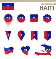 Haiti Flag Collection vector