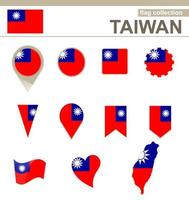 Taiwan Flag Collection vector