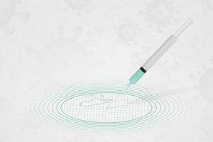 Mauritius vaccination concept, vaccine injection in map of Mauritius. Vaccine and vaccination against coronavirus, COVID-19. vector