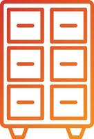 Filing Cabinet Icon Style vector