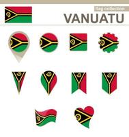 colección de banderas de vanuatu vector