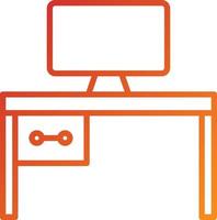 Office Desk Icon Style vector