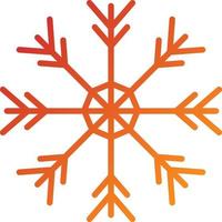 estilo de icono de copo de nieve vector