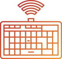 Wireless Keyboard Icon Style vector