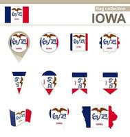 Iowa Flag Collection vector