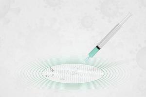 Kiribati vaccination concept, vaccine injection in map of Kiribati. Vaccine and vaccination against coronavirus, COVID-19. vector