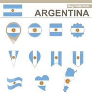 colección bandera argentina vector