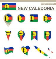 New Caledonia Flag Collection vector