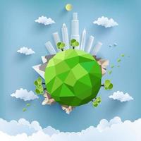 environment with an environmentally friendly concept. vector