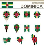 colección de banderas dominicanas vector