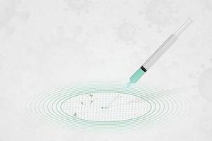 concepto de vacunación de fiji, inyección de vacuna en el mapa de fiji. vacuna y vacunación contra el coronavirus, covid-19. vector