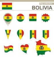 colección de banderas bolivianas vector