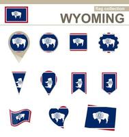 Wyoming Flag Collection vector