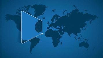 mapa detallado del mundo con un mapa ampliado de cabo verde y países vecinos. vector