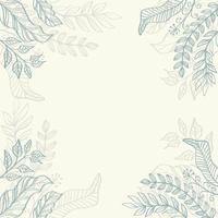 Hand Drawn Frame Of Leaves And Plants vector