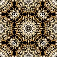 Gold  floral seamless pattern. Texture fashion print vector