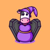 Cow halloween character for your business or merchandise vector