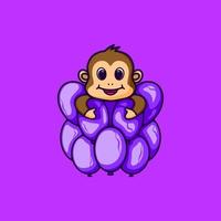 Cute monkey character  for your business or merchandise vector