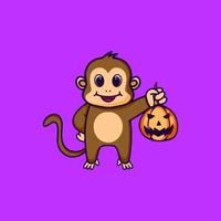 Cute monkey character  for your business or merchandise vector