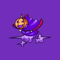 Dracula Pumpkin Character vector