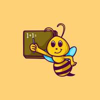 Bee back to school character for your business or merchandise vector