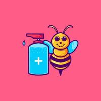 Bee healthy character for your business or merchandise vector
