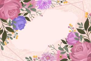 Spring Floral Frame Background vector