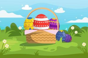 Happy Easter Background with Egg vector