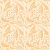Fruit seamless pattern for textile products, mango pieces with juice splashes, mango smoothie in a flat style. vector